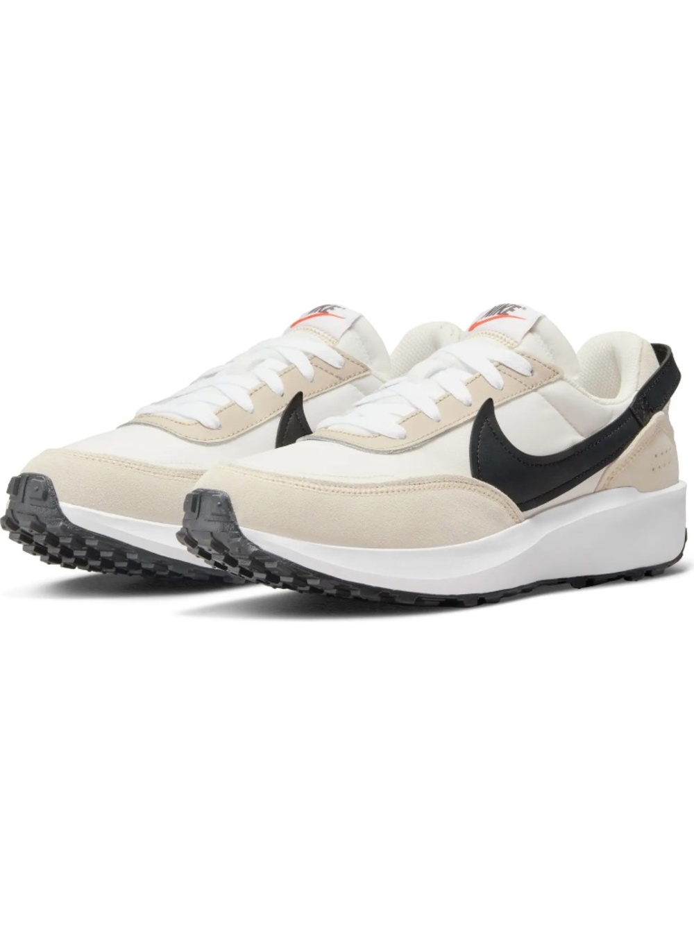 Nike Waffle Debut Sneaker Sanddrift Black Women's Size 7 DH9523-102 Retro